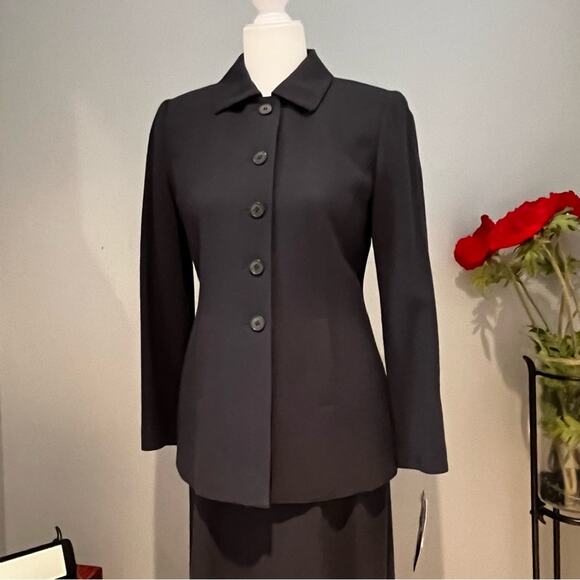 NEW Kasper Career Academia Wool Maxi Skirt Suit Longline Blazer Jacket 2/4P NWT - Picture 9 of 14